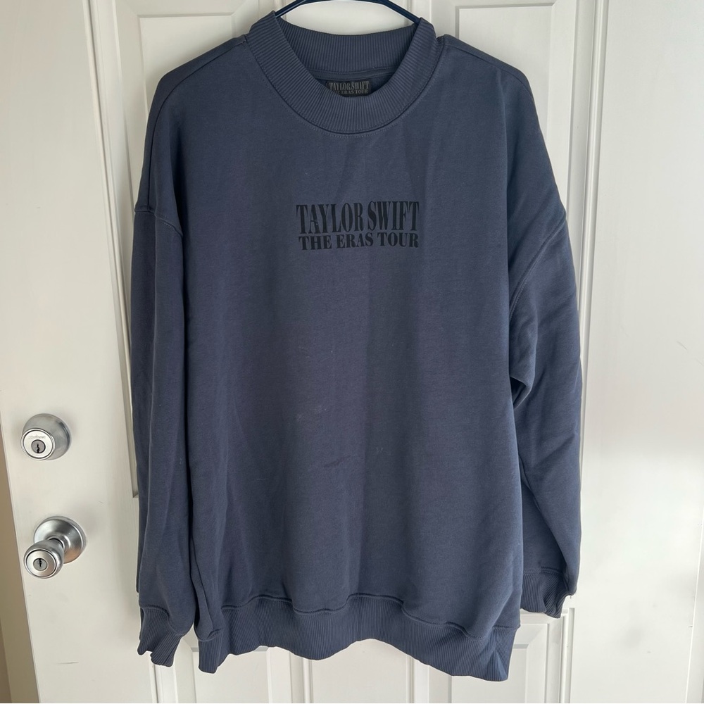 aylor Swift The Eras Tour Gray Crewneck Sweater Merch Oversized Medium